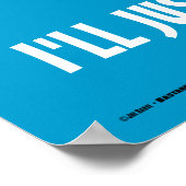 Nur ein Bier Funny Blue Poster (Ecke)