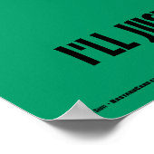 Nur ein Bier-Funny-Poster Poster (Ecke)