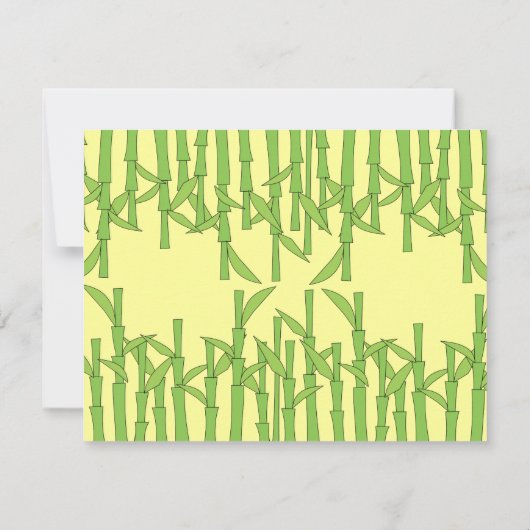 Nur ein bisschen Bambus Einladung (Rückseite)