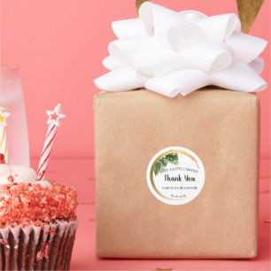 Nur ein bisschen süße Treat Tropical Palm Wedding Runder Aufkleber