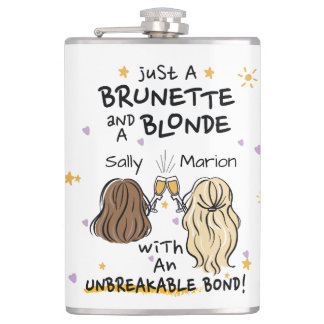 Nur ein brünetter und ein blonder Individuelle Nam Flachmann