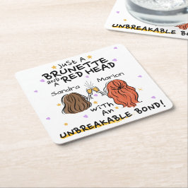 "Nur ein Brünetter und ein roter Kopf" Anpassen de Rechteckiger Pappuntersetzer