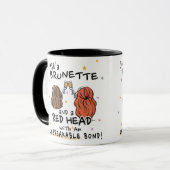 "Nur ein Brünetter und ein roter Kopf" Tasse (Vorderseite Links)