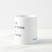 Nur ein Caffeinated Verfasser ist ein glücklicher Kaffeetasse (Mittel)