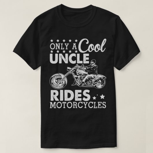 Nur ein Cooler Onkel fährt Motorräder glücklich Va T-Shirt (Design vorne)