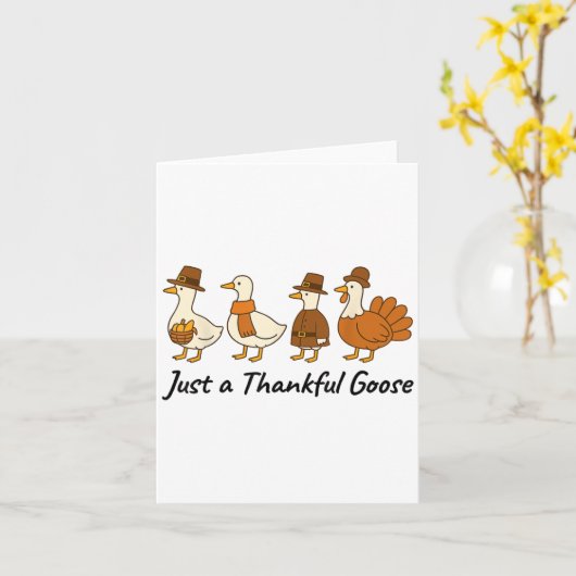 Nur ein dankbarer Gänsehaut-lustiger Erntedank Her Karte (Gelbe Blume)