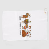 Nur ein dankbares Goose Happy Thankgiving Golfhandtuch (Horizontal)