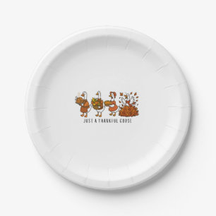 Nur ein dankbares Goose Happy Thankgiving Pappteller