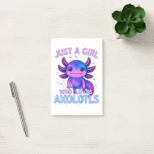 Nur ein der Axolotl liebt Post-it Klebezettel