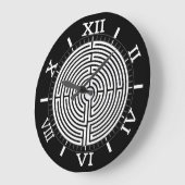 Nur ein Dial-Maze bei einem schwarzen Wahlgang Große Wanduhr (Winkel)