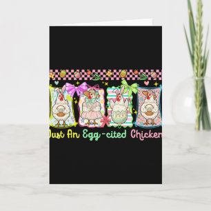 Nur ein Ei-citiertes Huhn-Ostergruppe Bunny Chick Karte