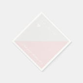 Nur ein einfaches, hellgraues, helles Rosa Serviette (Ecke)