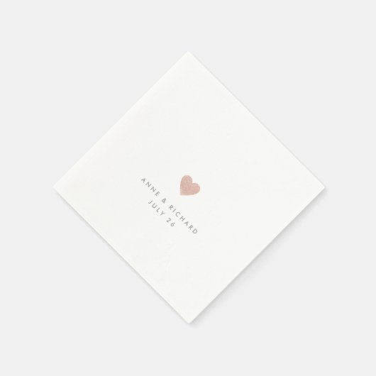 Nur ein einfaches Liebe Herz . Hochzeitsfeier Serviette (Ecke)