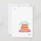 Nur ein einfaches Lied, ein Mädchen, das zum Gebur Karte (Rückseite)