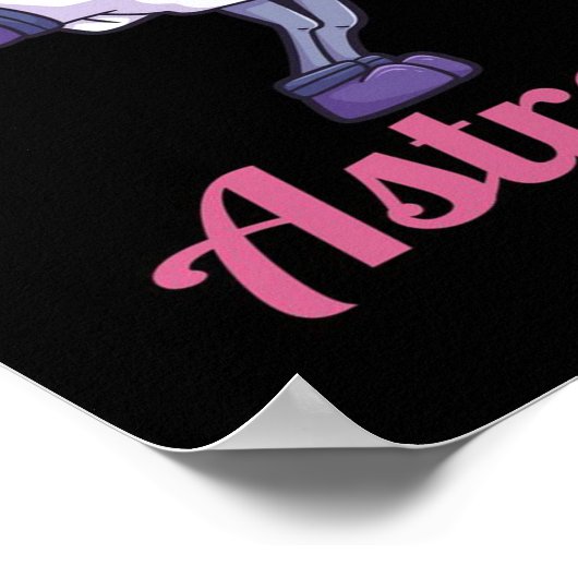 Nur ein faszinierender Astronaut | Flamingo Lover Poster (Ecke)