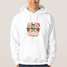 Nur ein fröhlicher Pinguin Weihnachten Hoodie