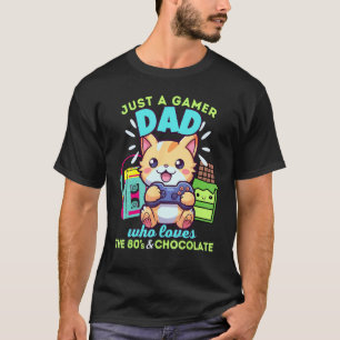 Nur ein Gamer-Vater, der Gamer-Katzen Schokolade & T-Shirt