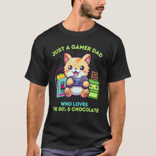 Nur ein Gamer-Vater, der Gamer-Katzen Schokolade & T-Shirt