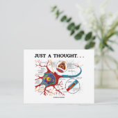 Nur ein Gedanke ... (Neuron / Synapse) Postkarte (Stehend Vorderseite)