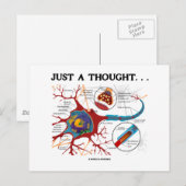 Nur ein Gedanke ... (Neuron / Synapse) Postkarte (Vorne/Hinten)
