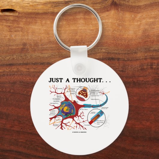 Nur ein Gedanke ... (Neuron / Synapse) Schlüsselanhänger (Vorderseite)