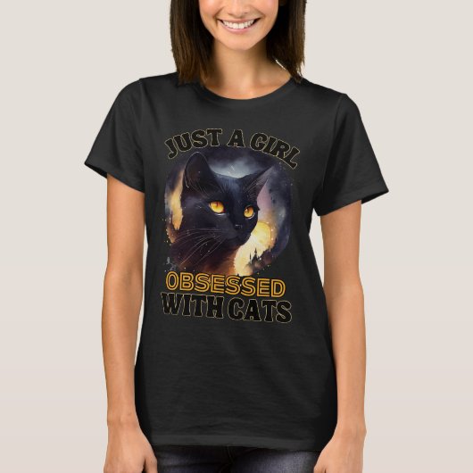 Nur ein Girl Cat T - Shirt (Vorderseite)