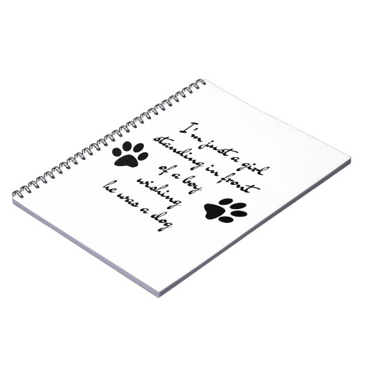 Nur ein Girl Hund Lover Hund Mama Niedlich Funny Z Notizblock (Linke Seite)