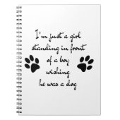 Nur ein Girl Hund Lover Hund Mama Niedlich Funny Z Notizblock (Vorderseite)