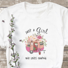 Nur ein Girl Nature Enthusiasten Girl Lieben Camp T-Shirt