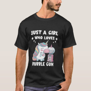 Nur ein Girl Unicorn süße Bonbons Gumball Bubble G T-Shirt