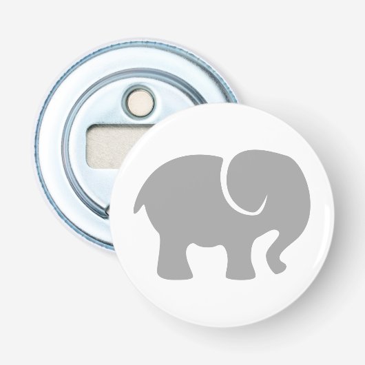 Nur ein grauer Elefant Flaschenöffner (Vorderseite)