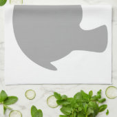 Nur ein grauer Elefant Geschirrtuch (Gefaltet)