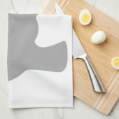 Nur ein grauer Elefant Geschirrtuch (Viertel Falte)