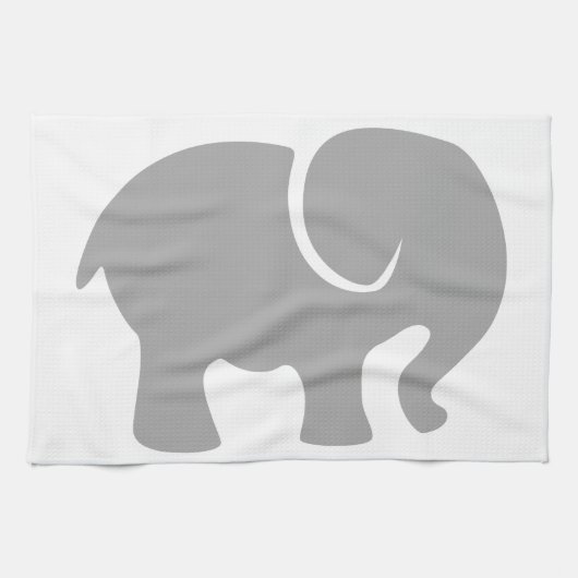 Nur ein grauer Elefant Geschirrtuch (Horizontal)