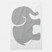 Nur ein grauer Elefant Geschirrtuch (Vertikal)