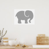 Nur ein grauer Elefant Poster (Küche)