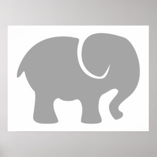 Nur ein grauer Elefant Poster