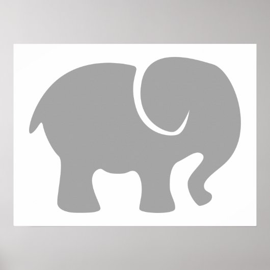 Nur ein grauer Elefant Poster (Vorne)