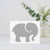Nur ein grauer Elefant Postkarte (Stehend Vorderseite)