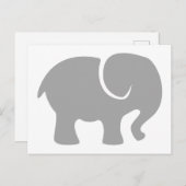 Nur ein grauer Elefant Postkarte (Vorne/Hinten)