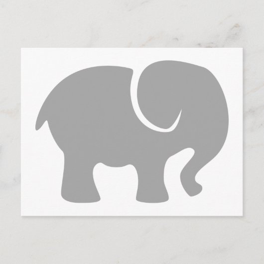 Nur ein grauer Elefant Postkarte (Vorderseite)