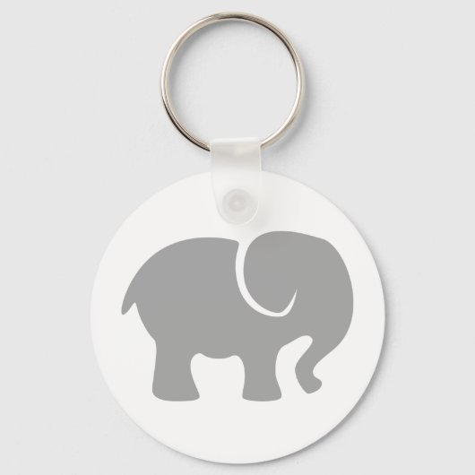 Nur ein grauer Elefant Schlüsselanhänger (Vorderseite)