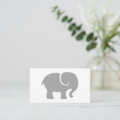 Nur ein grauer Elefant Visitenkarte (Stehend Vorderseite)