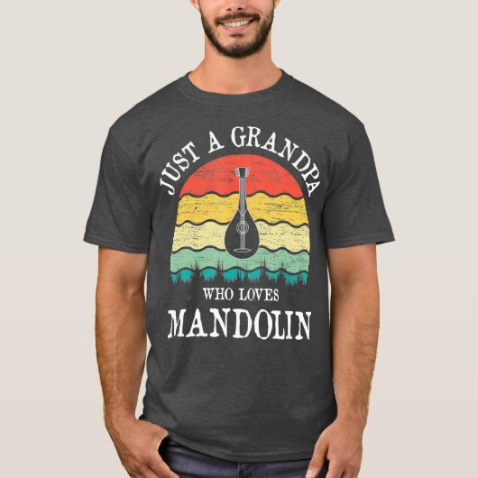 Nur ein Großvater, der Mandolin Liebe T-Shirt (Vorderseite)