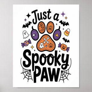 Nur ein gruseliger Pfoten-PNG, Hund Halloween Poster
