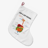 Nur ein Gut Gefühl... Spaß des Digestivsystems Großer Weihnachtsstrumpf (Vorderansicht (hängend))