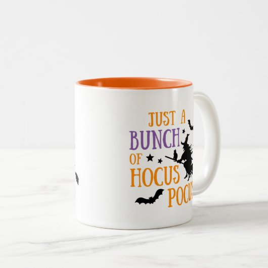 Nur ein Haufen Hocus Pocus Halloween Zweifarbige Tasse (VorderseiteRechts)
