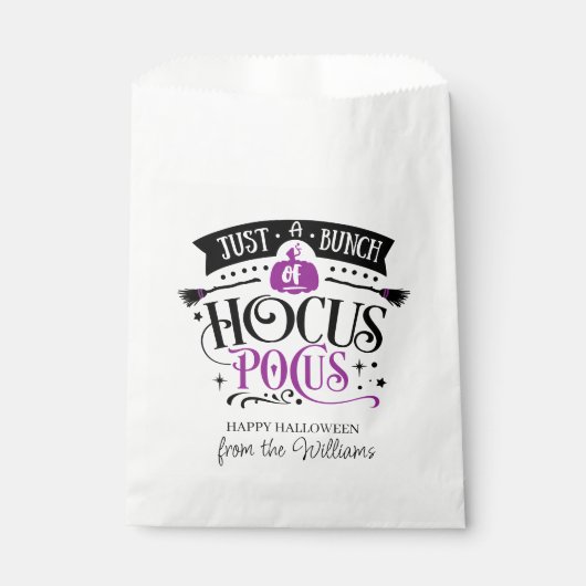 Nur ein Haufen Hocus Pocus Typografy Gefallen Tasc Geschenktütchen (Vorderseite)