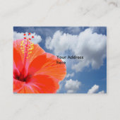 Nur ein Hibiskus Blossom + Ihr Text & Ideen Visitenkarte (Rückseite)