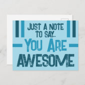 Nur ein Hinweis: Sie sind phantastisch blau Postkarte (Vorne/Hinten)